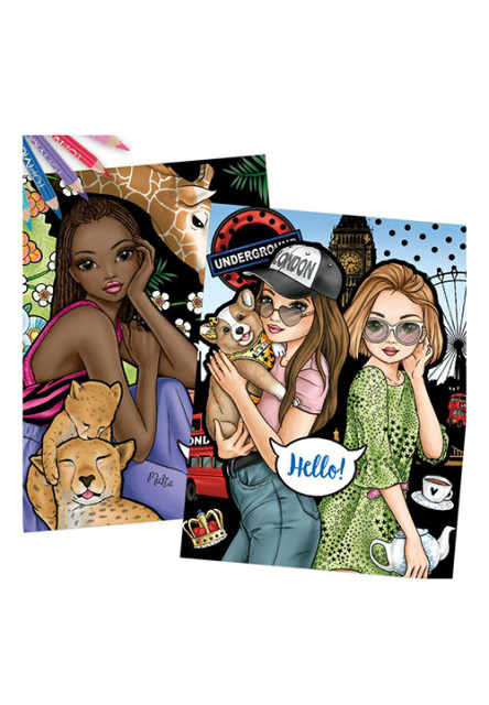Omalovánka | Top Model and friends, Nyela + Candy